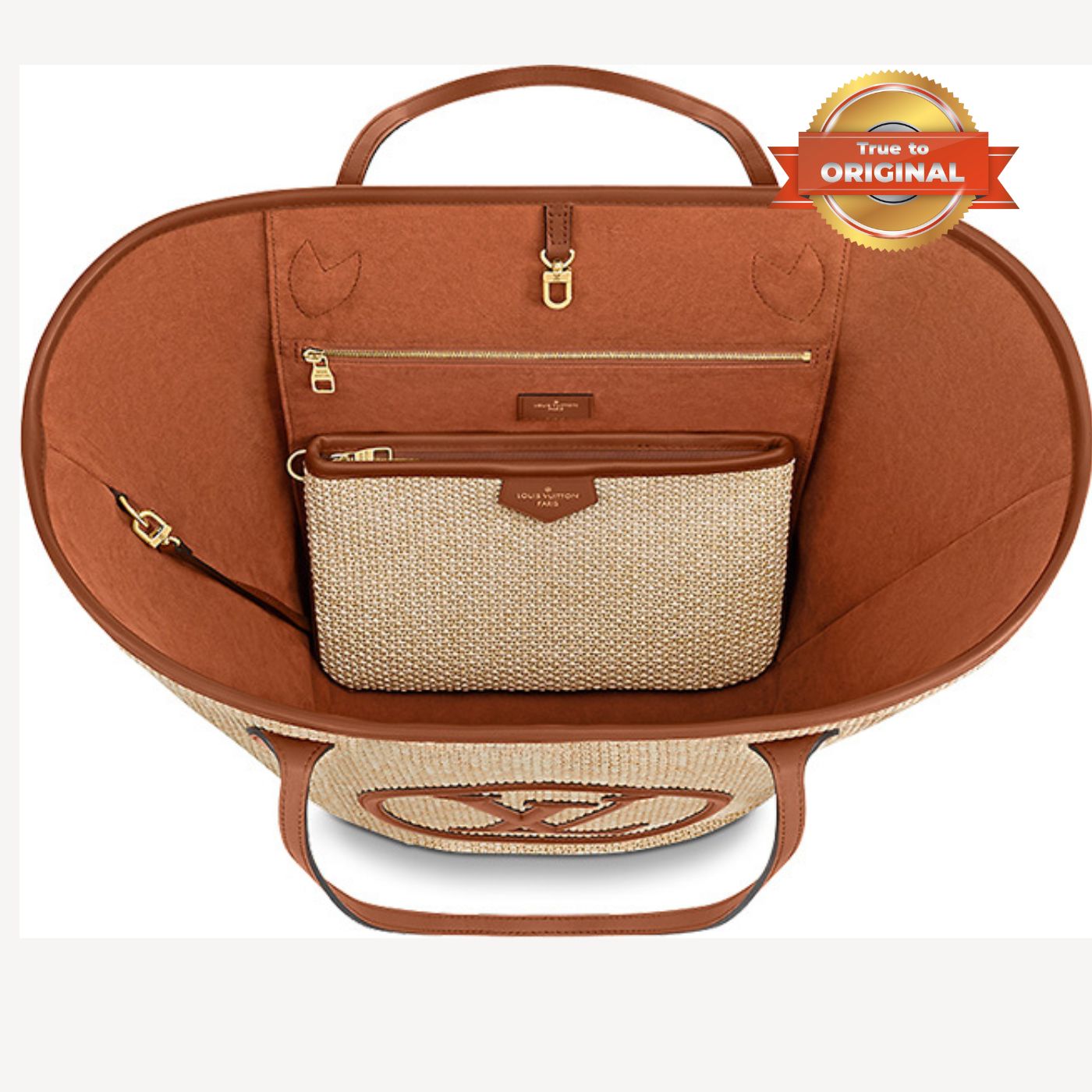 [True-to-ORIGINAL] Louis Vuitton Saint Jacques Raffia Brown For Women 22.4in/57cm